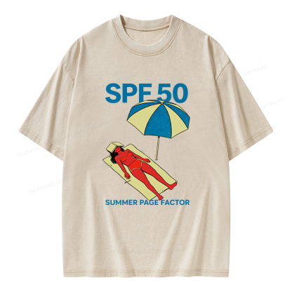 Pagewings Summer Page Factor Unisex Washed T-shirt