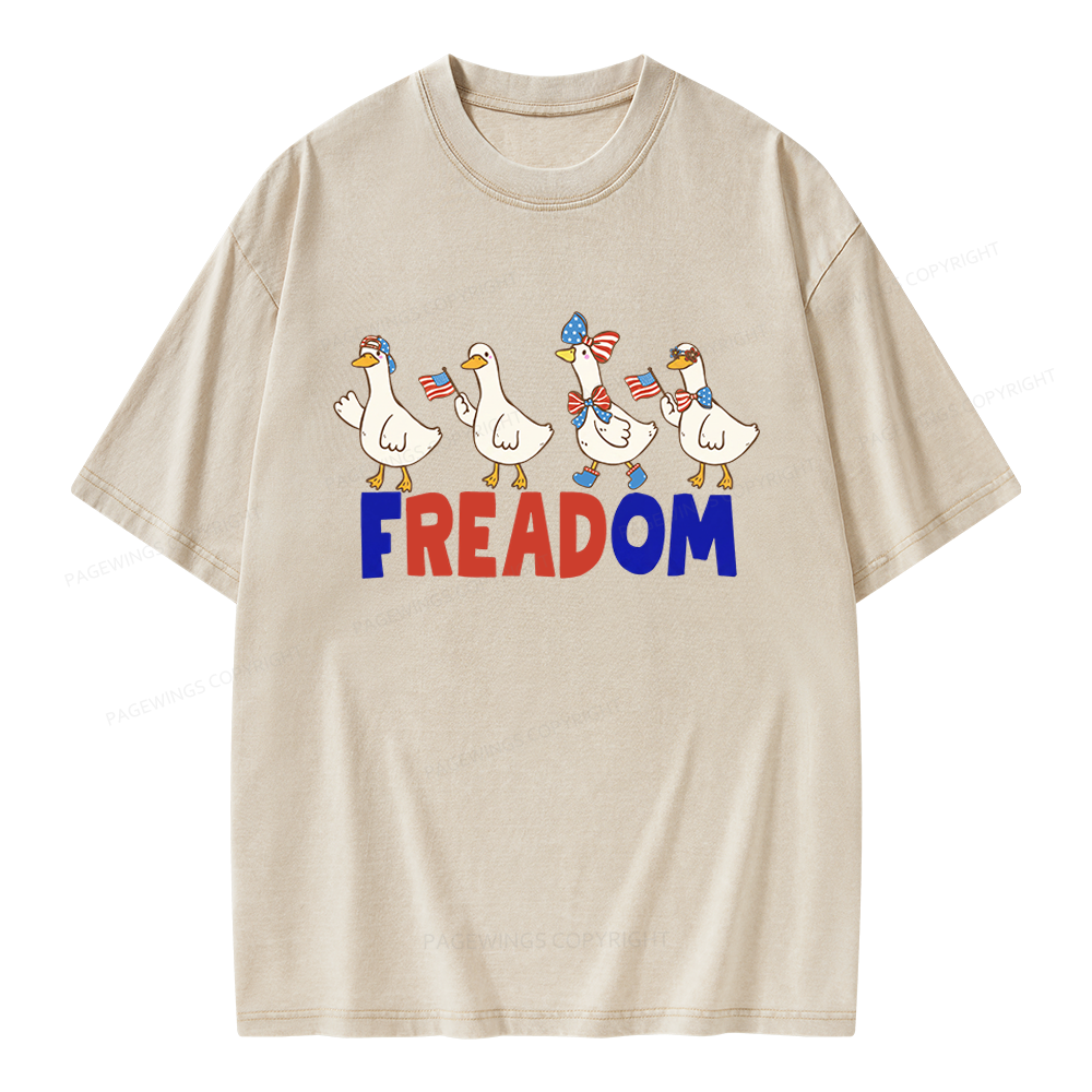 Pagewings Freadom Unisex Washed T-shirt