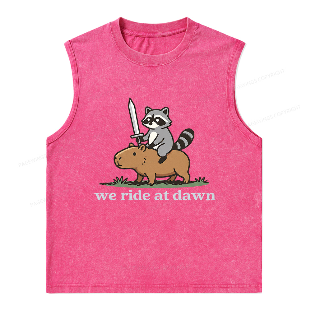 Pagewings We Read At Dawn Unisex Washed Tank Top