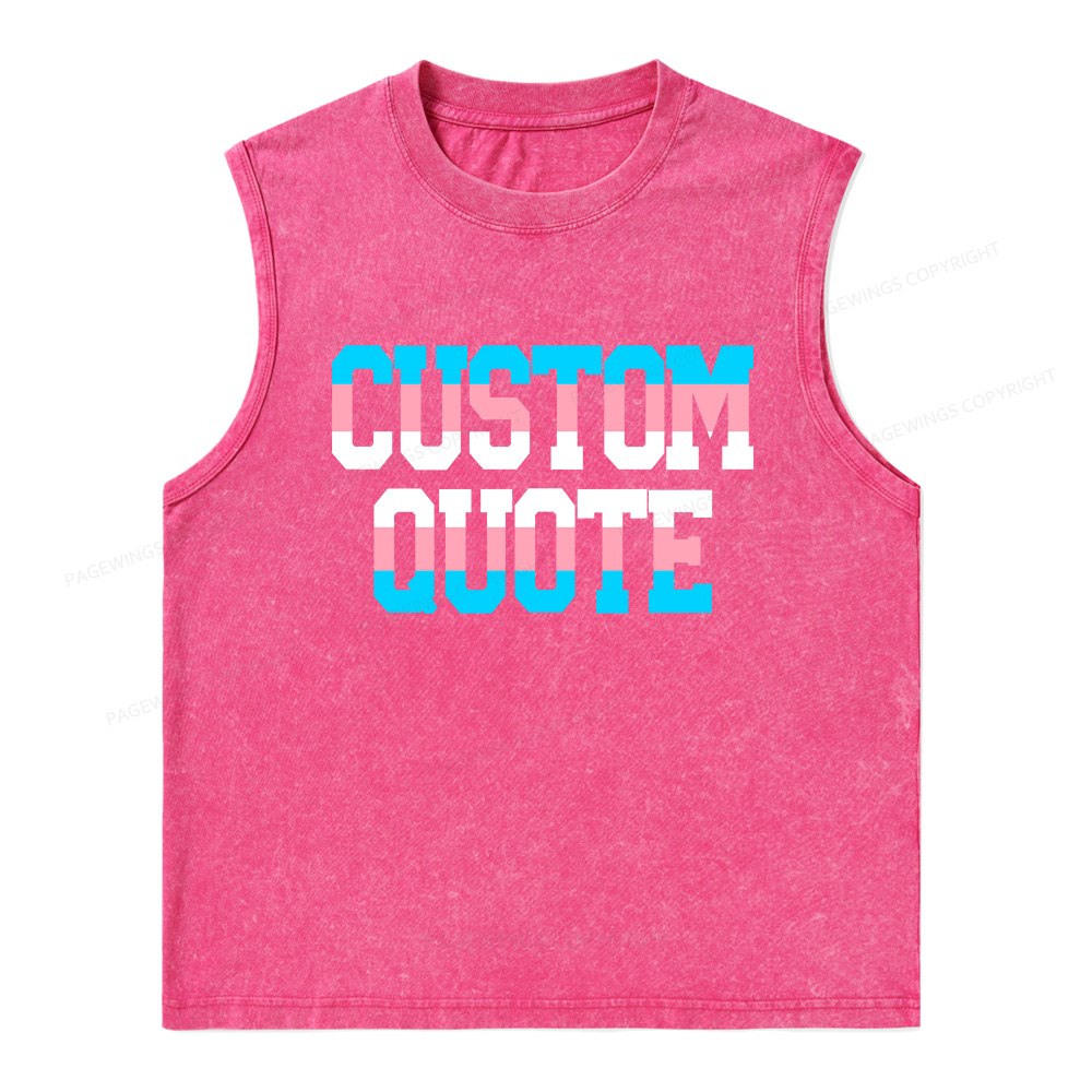 Pagewings Personalized LGBTQ Quote Unisex Washed Tank Top