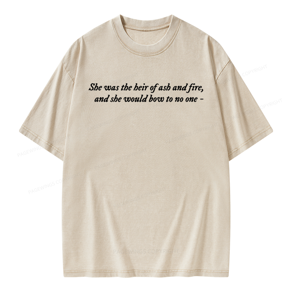 Pagewings Heir of Fire Unisex Washed T-shirt