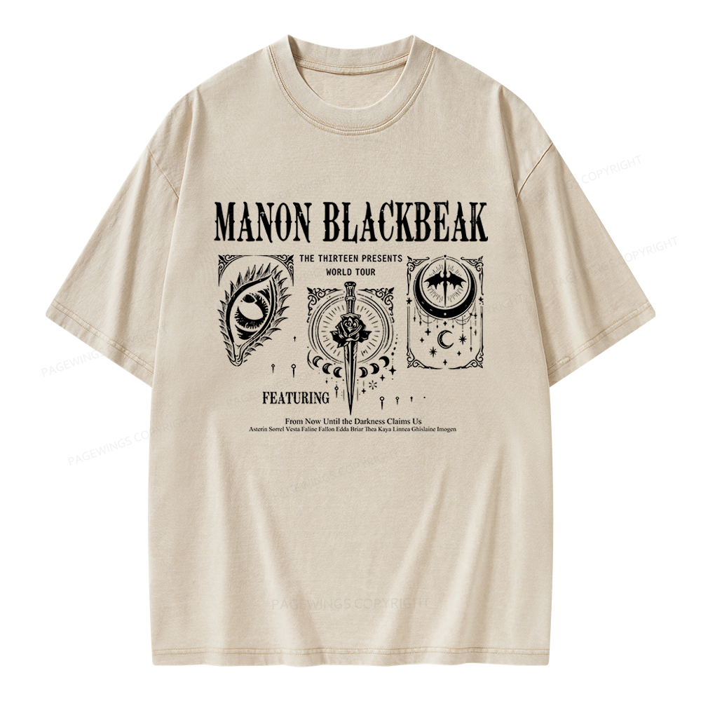 Pagewings Manon Blackbeak Unisex Washed T-shirt