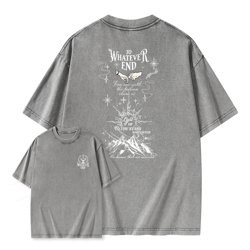 Pagewings Whatever End Unisex Washed T-shirt