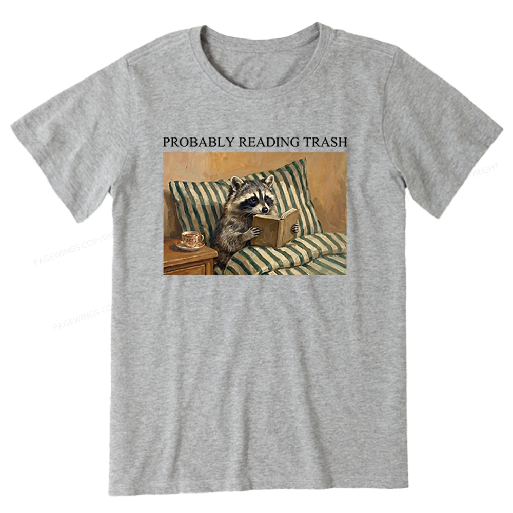 Pagewings Reading Trash Racoon Unisex Classic T-shirt