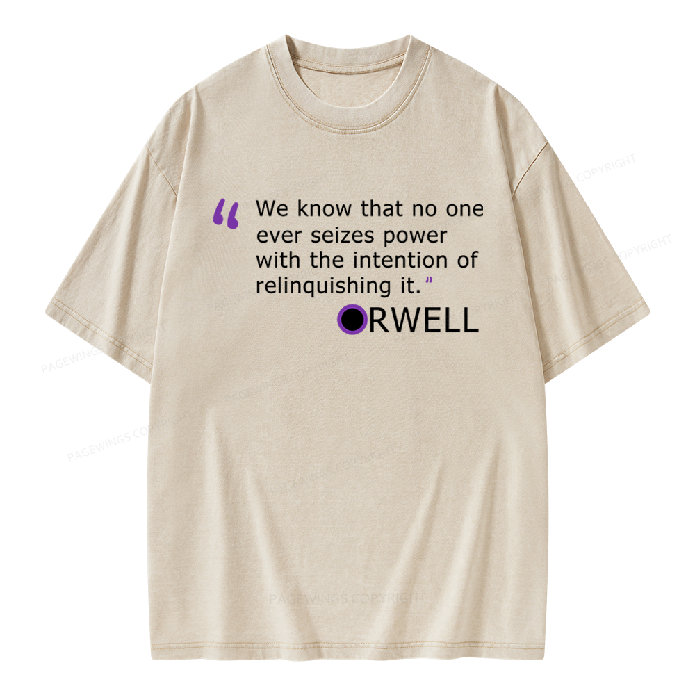Pagewings Dystopia Quote Unisex Washed T-shirt