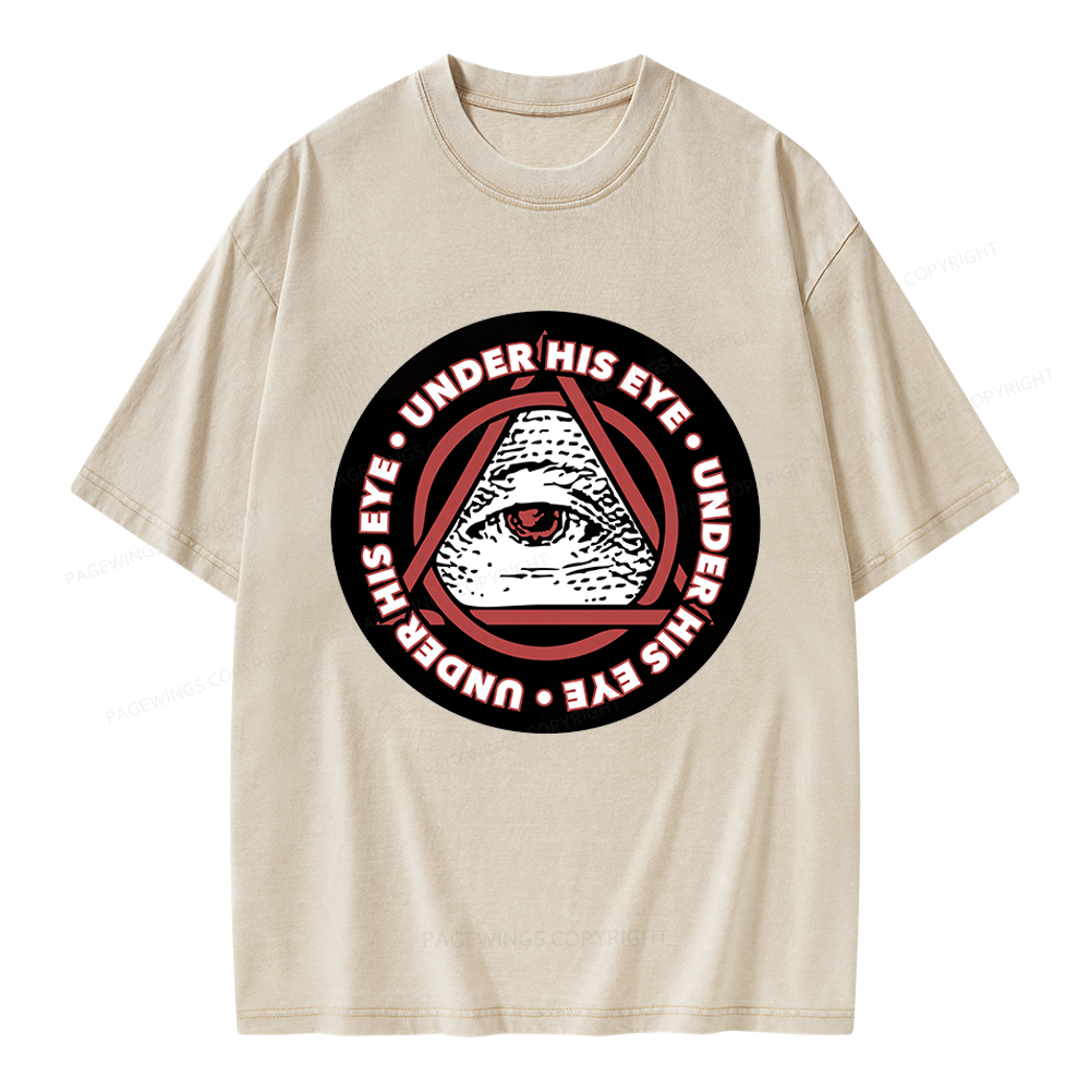 Pagewings Under His Eye Unisex Washed T-shirt