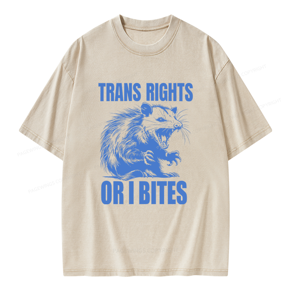 Pagewings Trans Rights Unisex Washed T-shirt