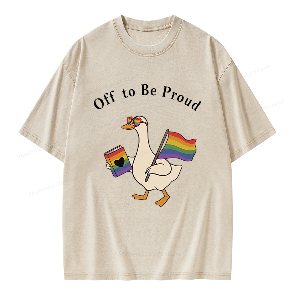 Pagewings Off To Be Pride Unisex Washed T-shirt