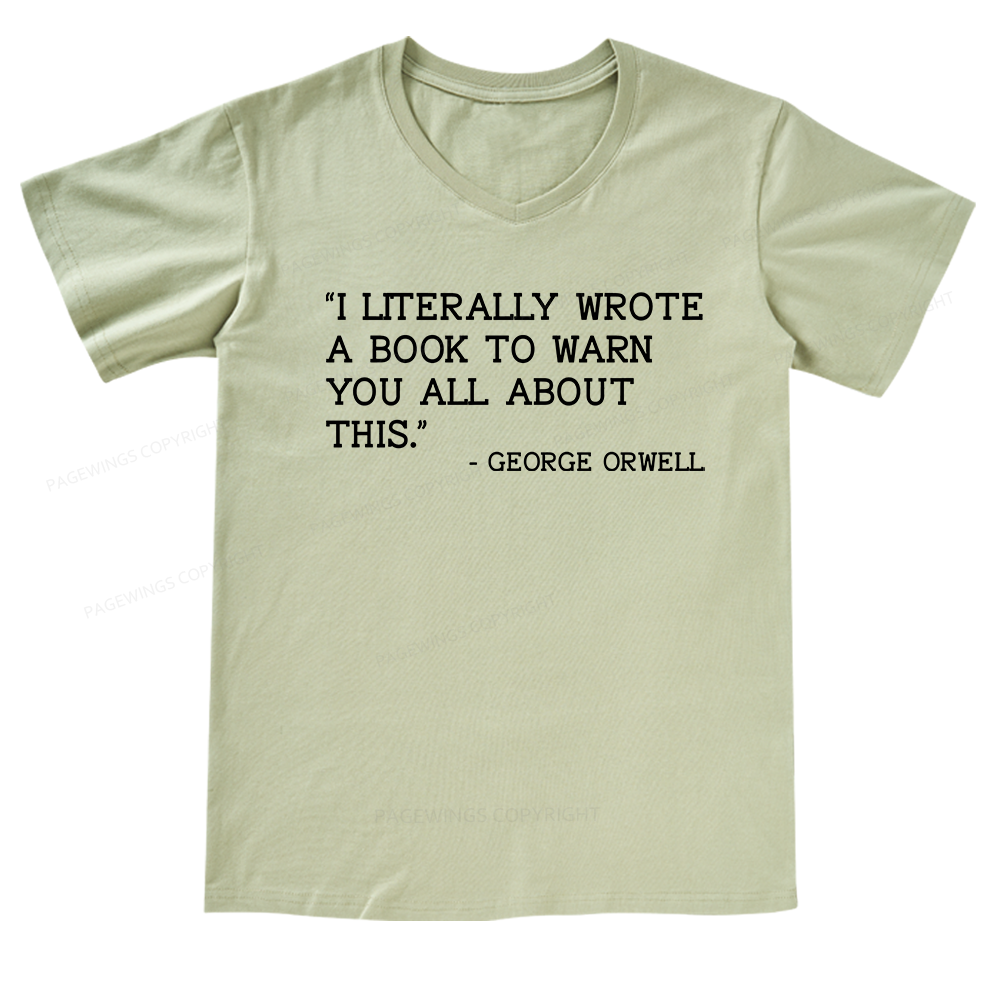 Pagewings I Literally Wrote A Book To Warn V-neck T-shirt
