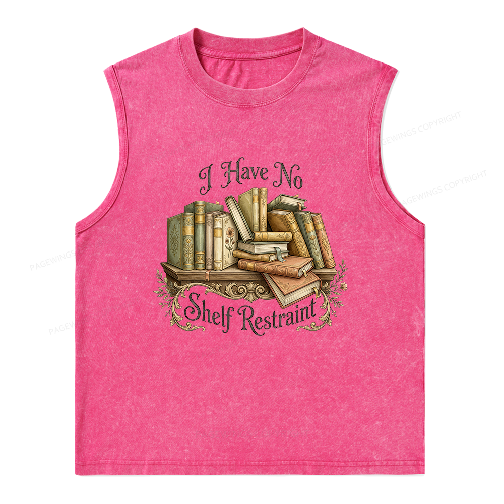 Pagewings I Have No Shelf Restraint Unisex Washed Tank Top