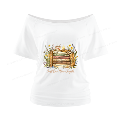 Pagewings Just One More Chapter Women Off Shoulder T-shirts