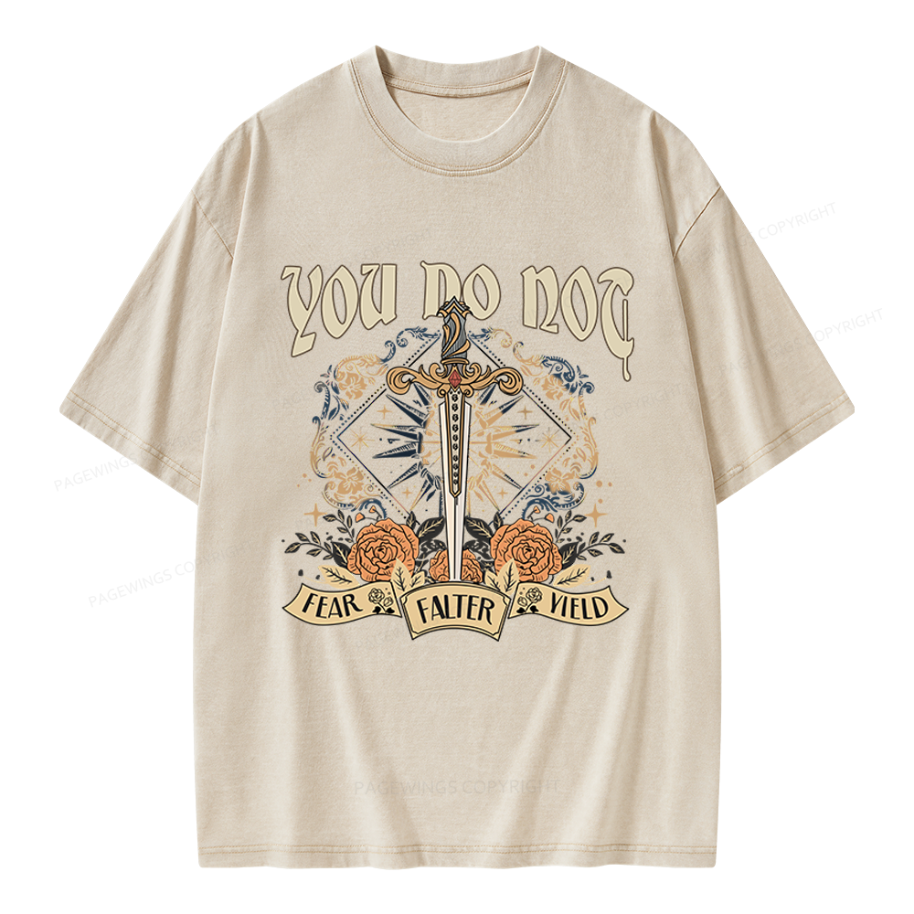 Pagewings You Do Not Yield Unisex Washed T-shirt