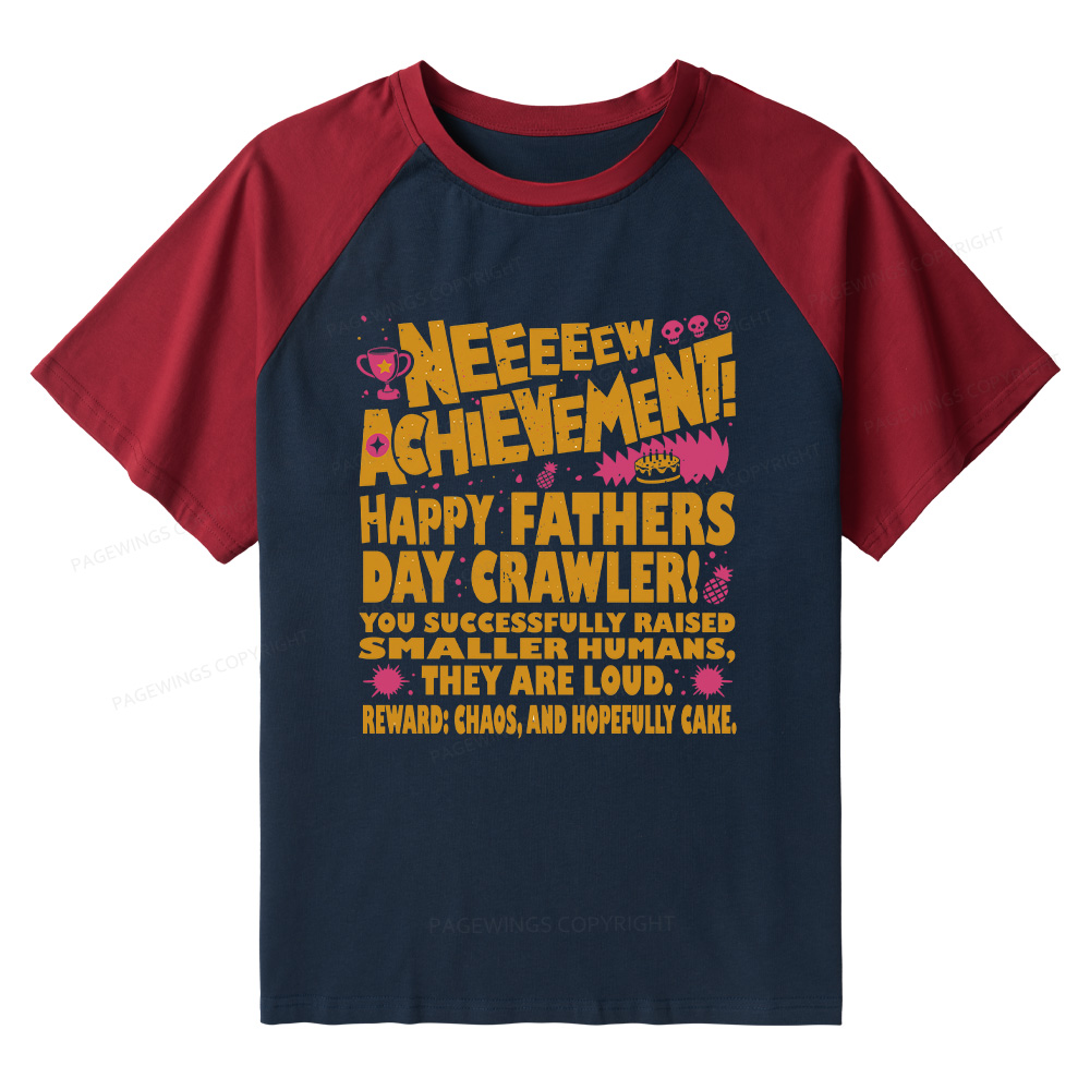 Pagewings Dad Achievement Raglan T-shirt