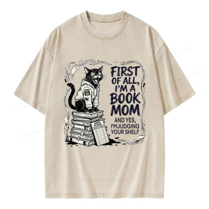 Pagewings I'm A Book Mom Unisex Washed T-shirt