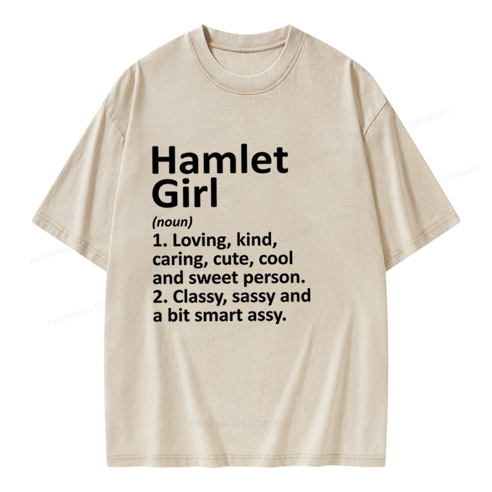 Pagewings Hamlet Girl Unisex Washed T-shirt