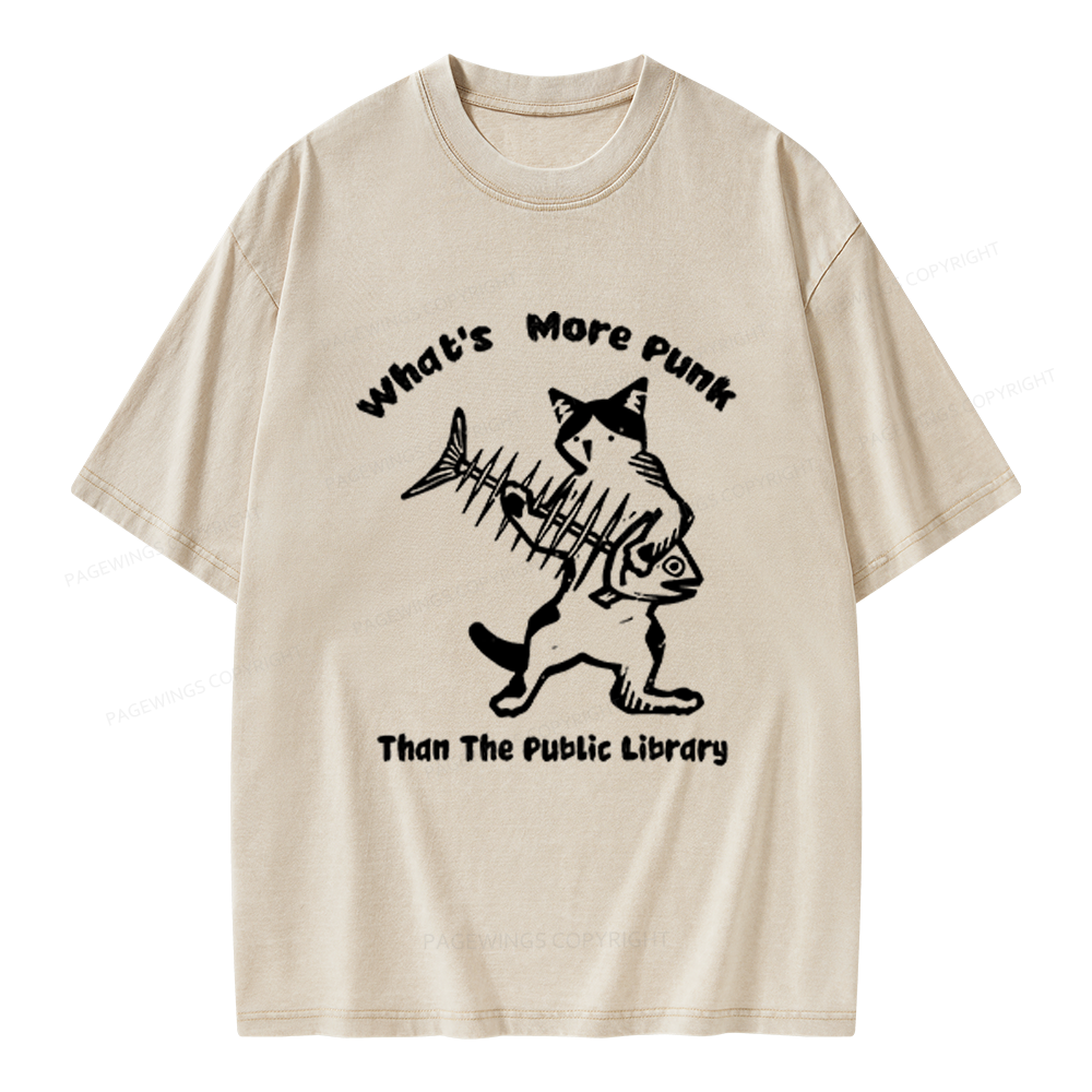 Pagewings What's More Punk Than The Public Library Unisex Washed T-shirt