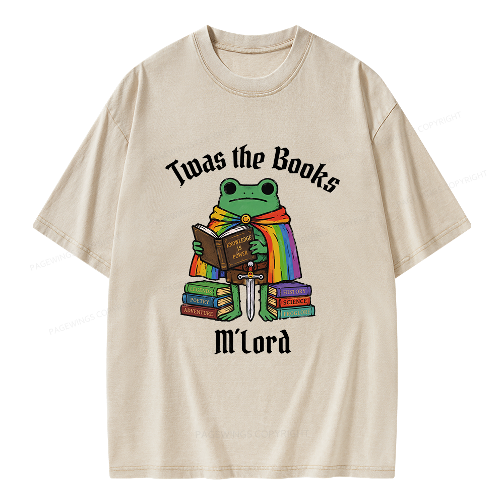 Pagewings Twas the Books Unisex Washed T-shirt