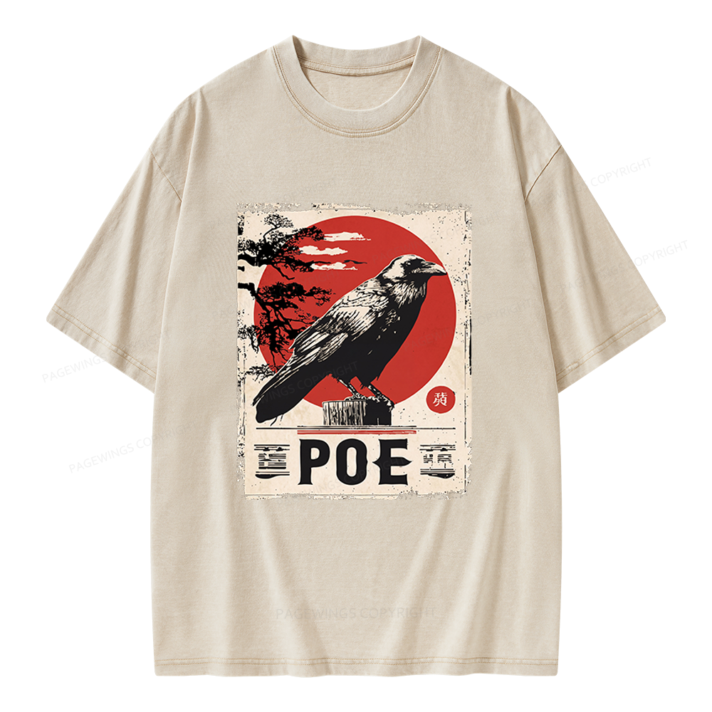 Pagewings Raven Poster Unisex Washed T-shirt