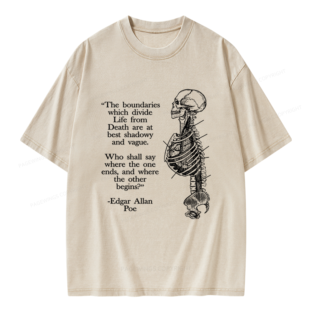 Pagewings Poe Quote Unisex Washed T-shirt