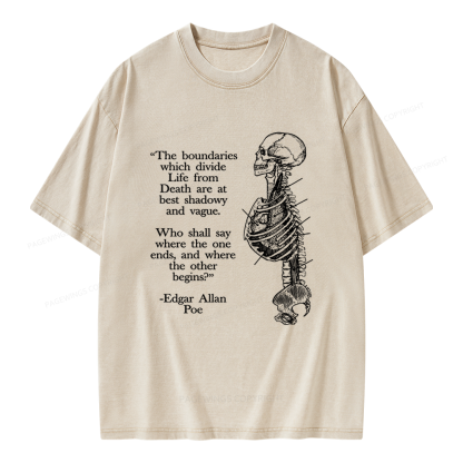 Pagewings Poe Quote Unisex Washed T-shirt