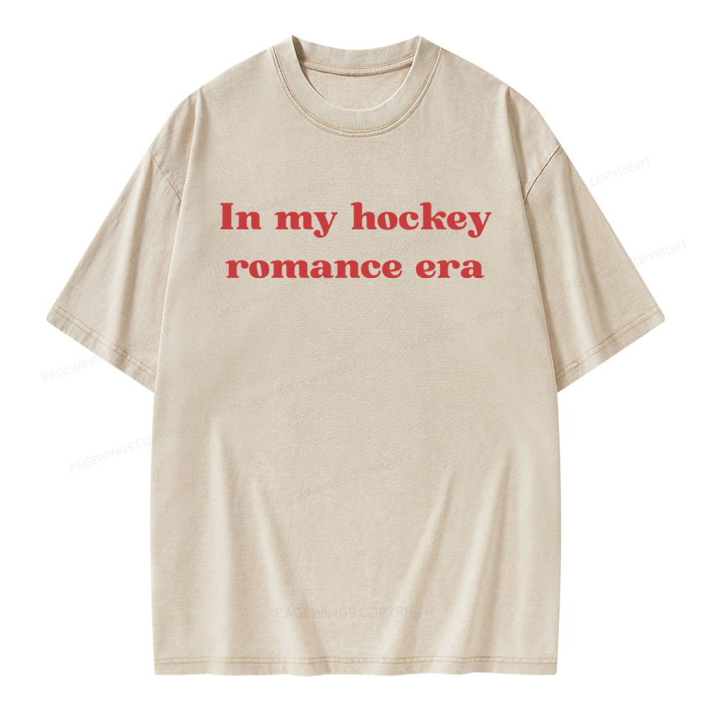 Pagewings Hockey Romance Unisex Washed T-shirt