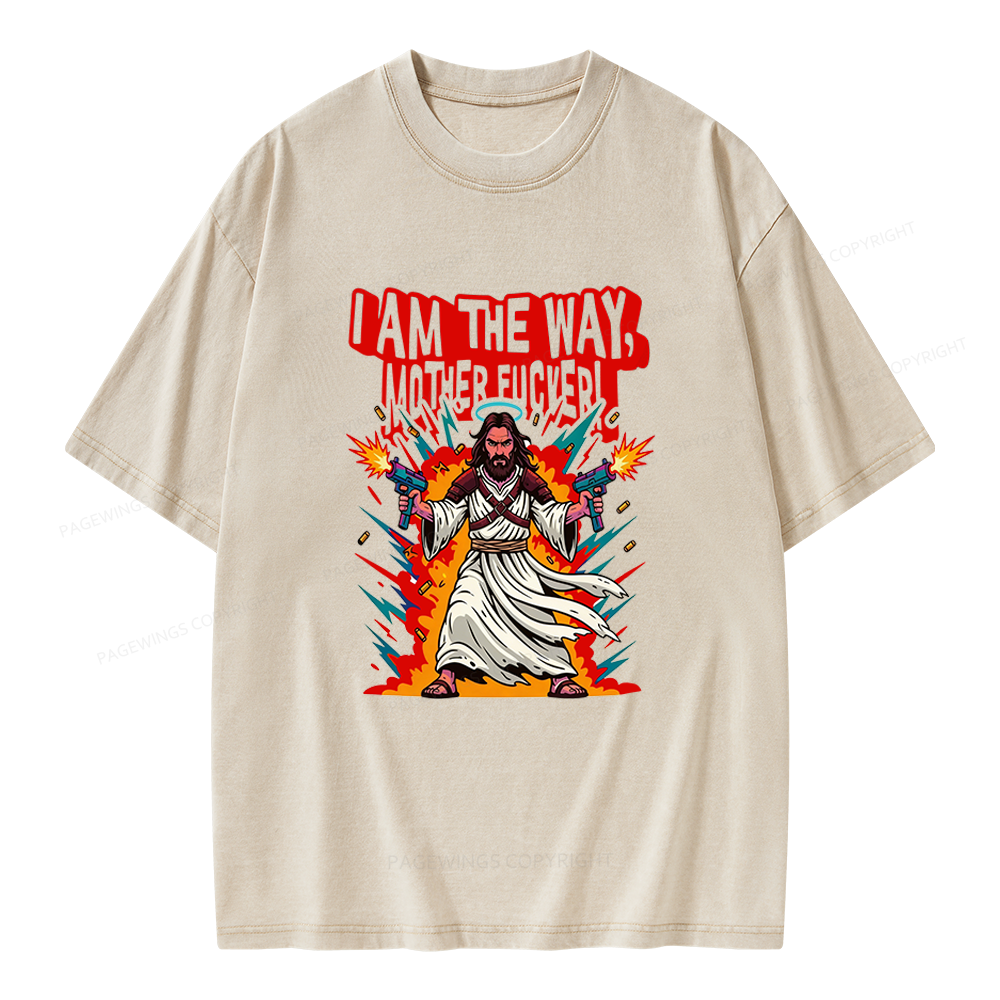 Pagewings I Am The Way Unisex Washed T-shirt