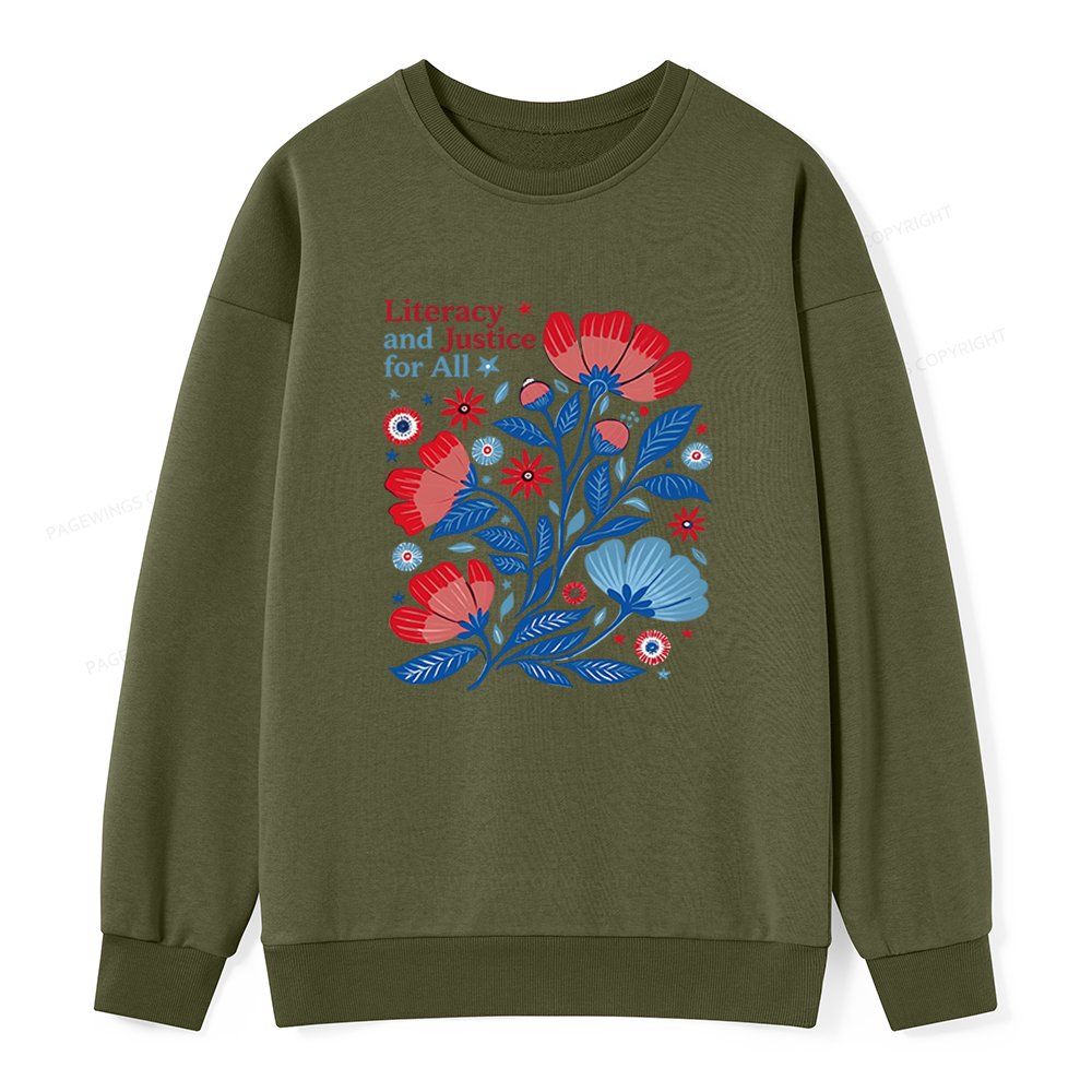 Pagewings Literacy and Justice for All Unisex Classic Sweatshirt