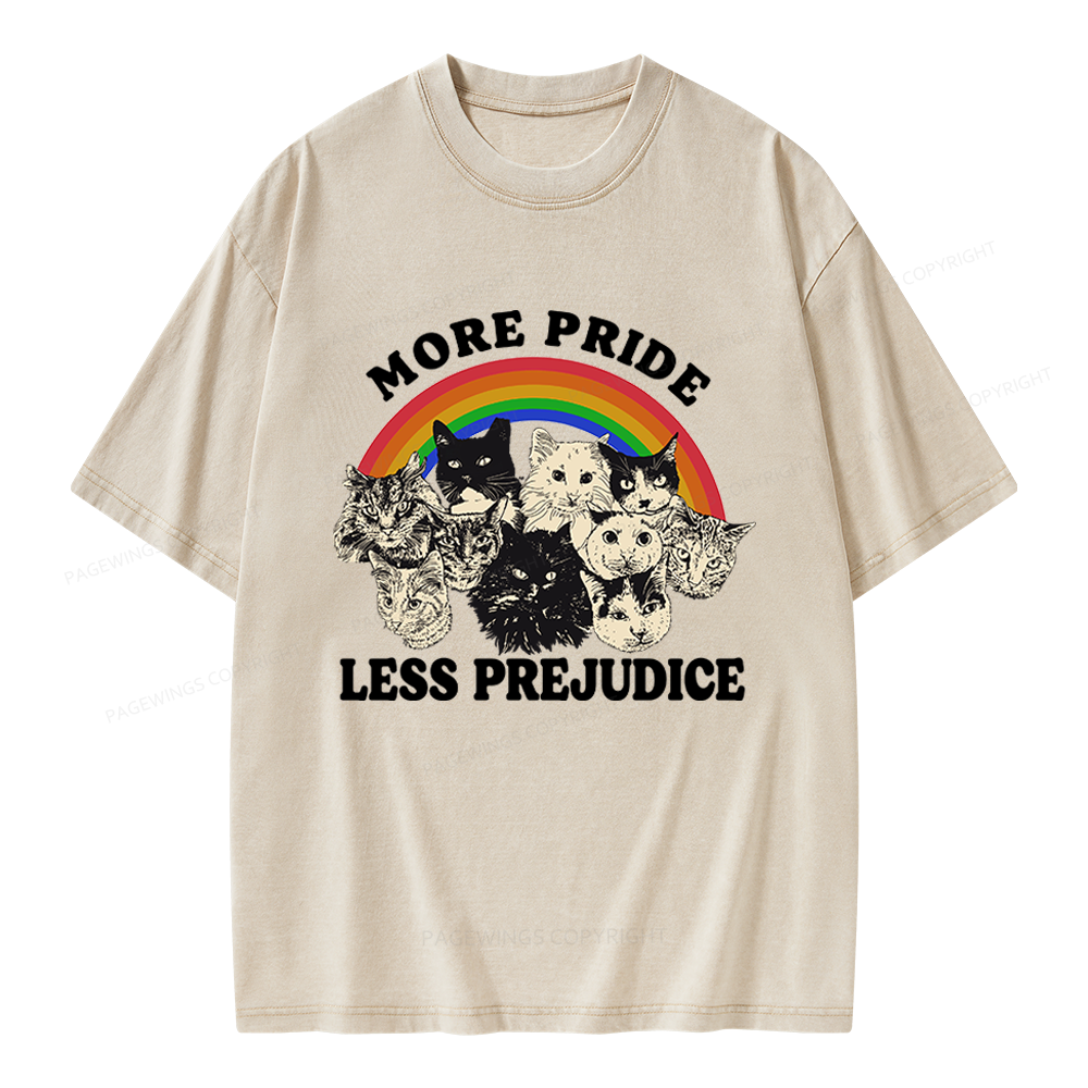 Pagewings More Pride Less Prejudice Unisex Washed T-shirt
