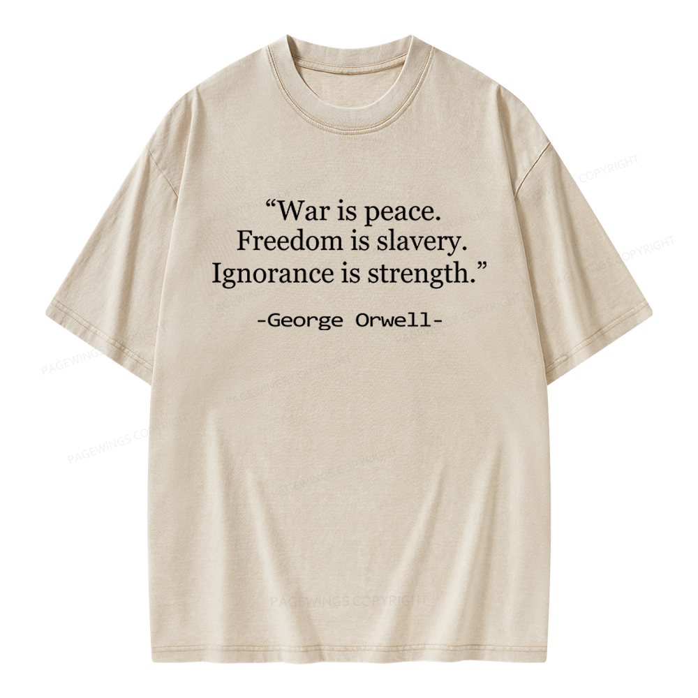 Pagewings Dystopia Quote Unisex Washed T-shirt