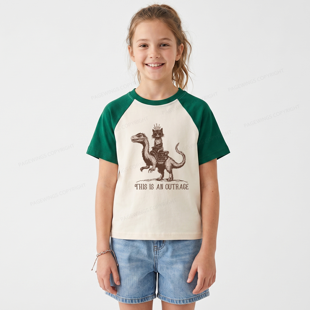 Pagewings Sci-Fi Book Lovers Kids Raglan T-shirt 