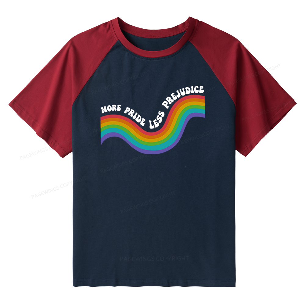 Pagewings More Pride Less Prejudice Raglan T-shirt