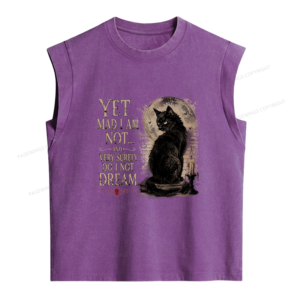 Pagewings Yet Mad I Am Not Women's Washed Tank Top