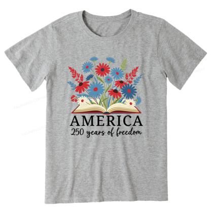 Pagewings Floral Patriotic America 250 Unisex Classic T-shirt