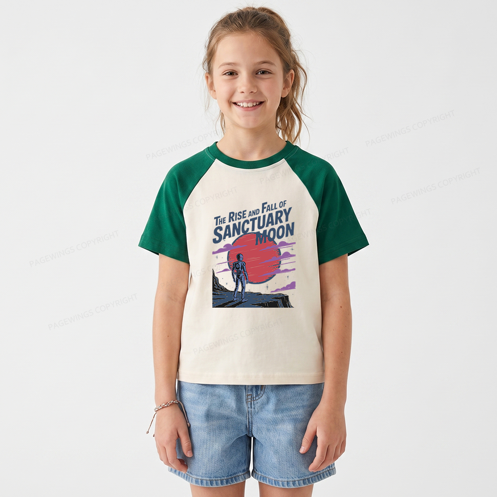 Pagewings The Rise And Fall Of Sanctuary Moon Kids Raglan T-shirt 