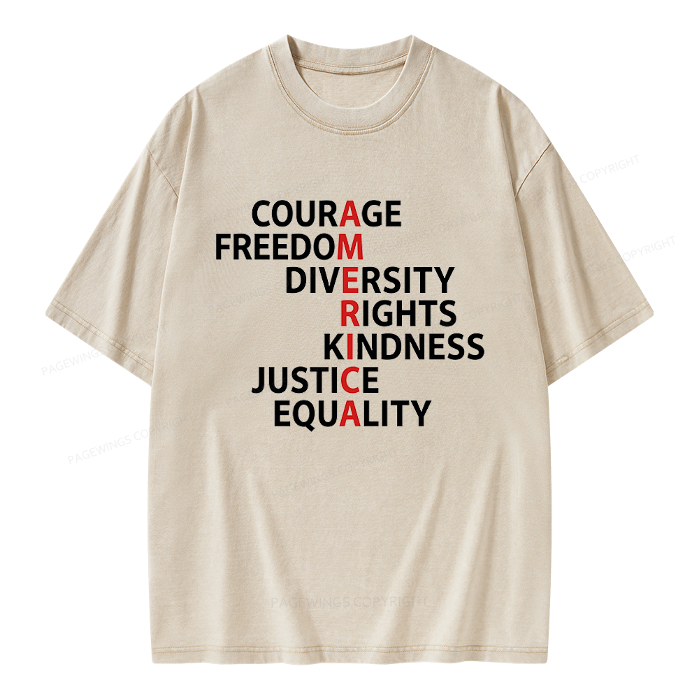 Pagewings Human Rights Unisex Washed T-shirt