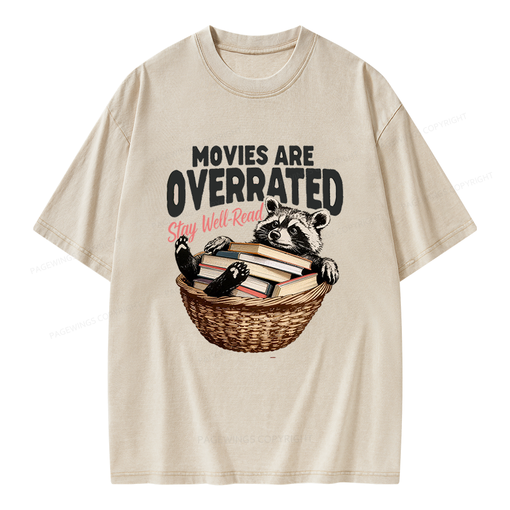 Pagewings Stay Well-Read Unisex Washed T-shirt