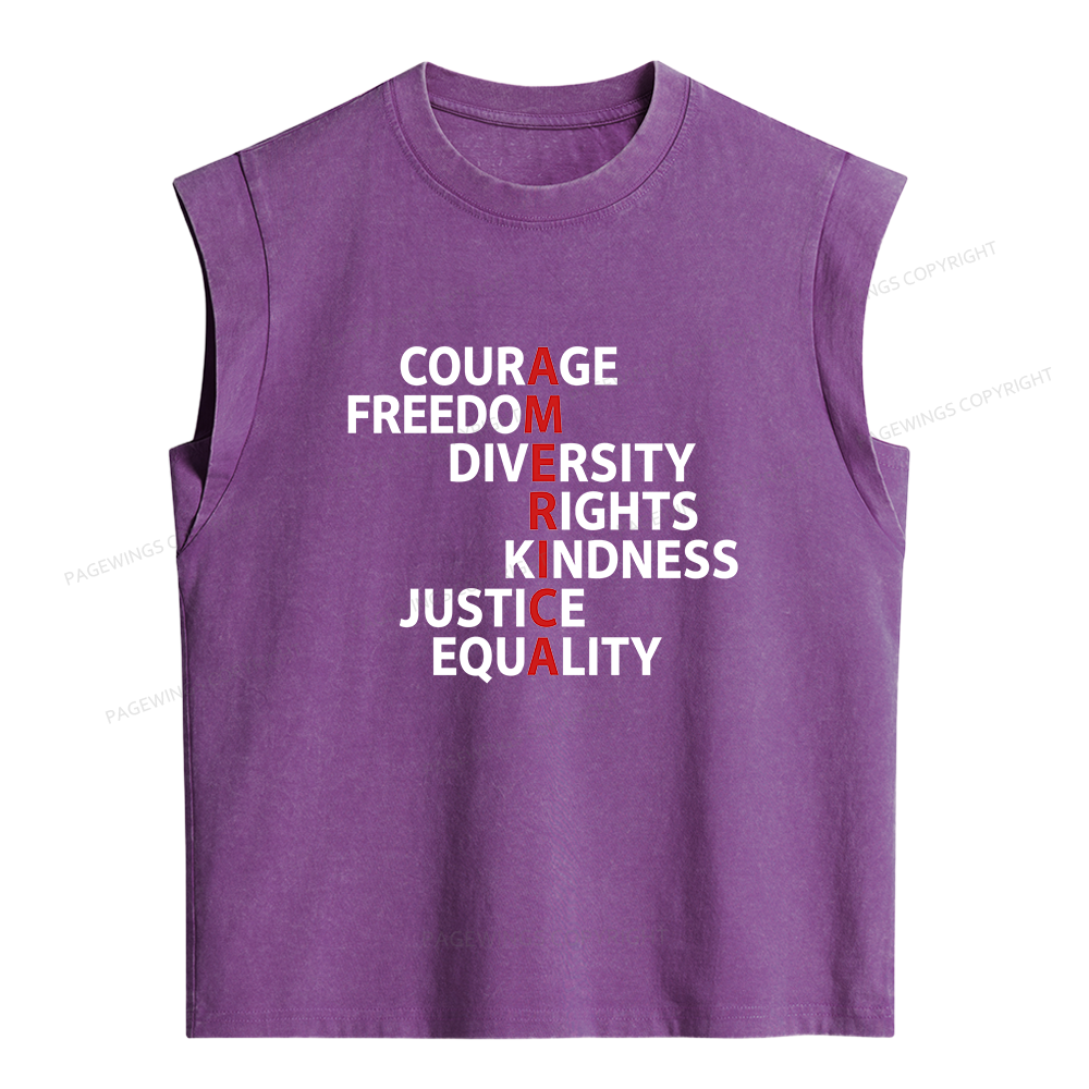 Pagewings Freedom Women's Washed Tank Top