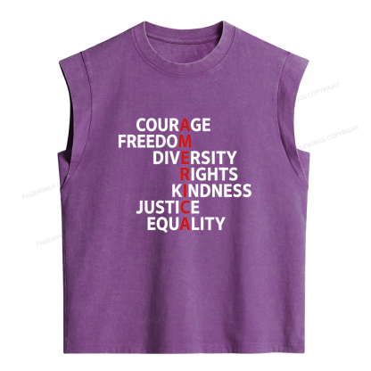 Pagewings Freedom Women's Washed Tank Top