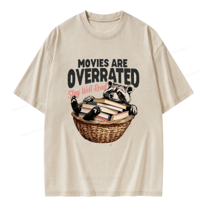 Pagewings Stay Well-Read Unisex Washed T-shirt