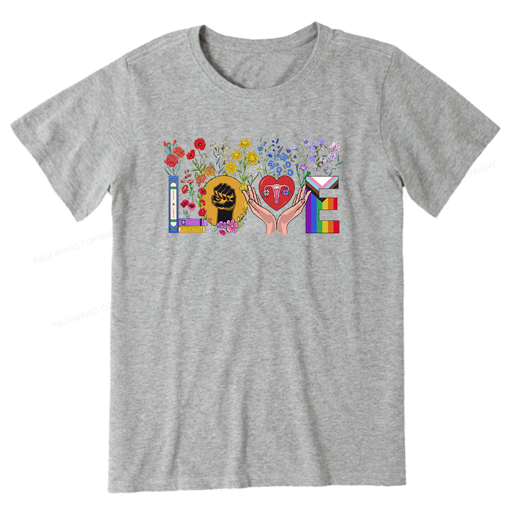 Pagewings Floral Love Human Rights Unisex Classic T-shirt