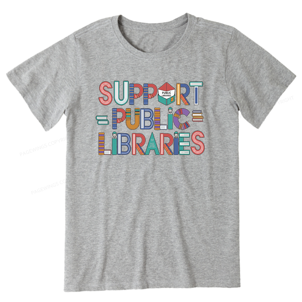 Pagewings Support Public Libraries Unisex Classic T-shirt