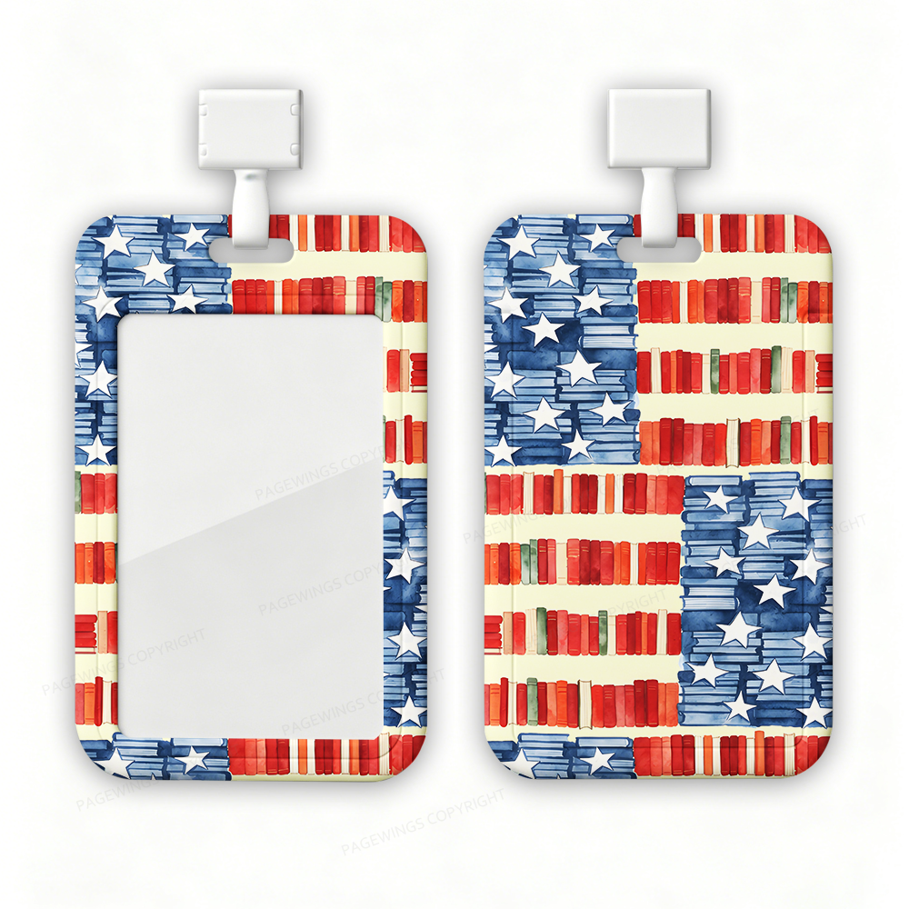 Pagewings Patriotic Nerd ABS Badge Holder