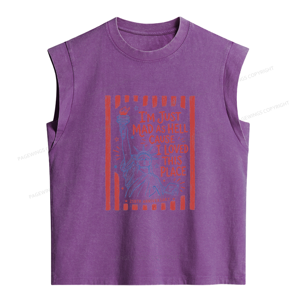 Pagewings I’m Just Mad As Hell 250th Women's Washed Tank Top