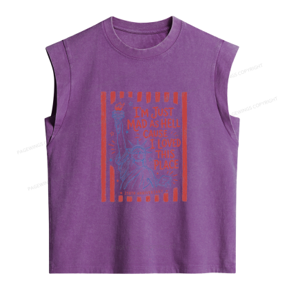 Pagewings I’m Just Mad As Hell 250th Women's Washed Tank Top