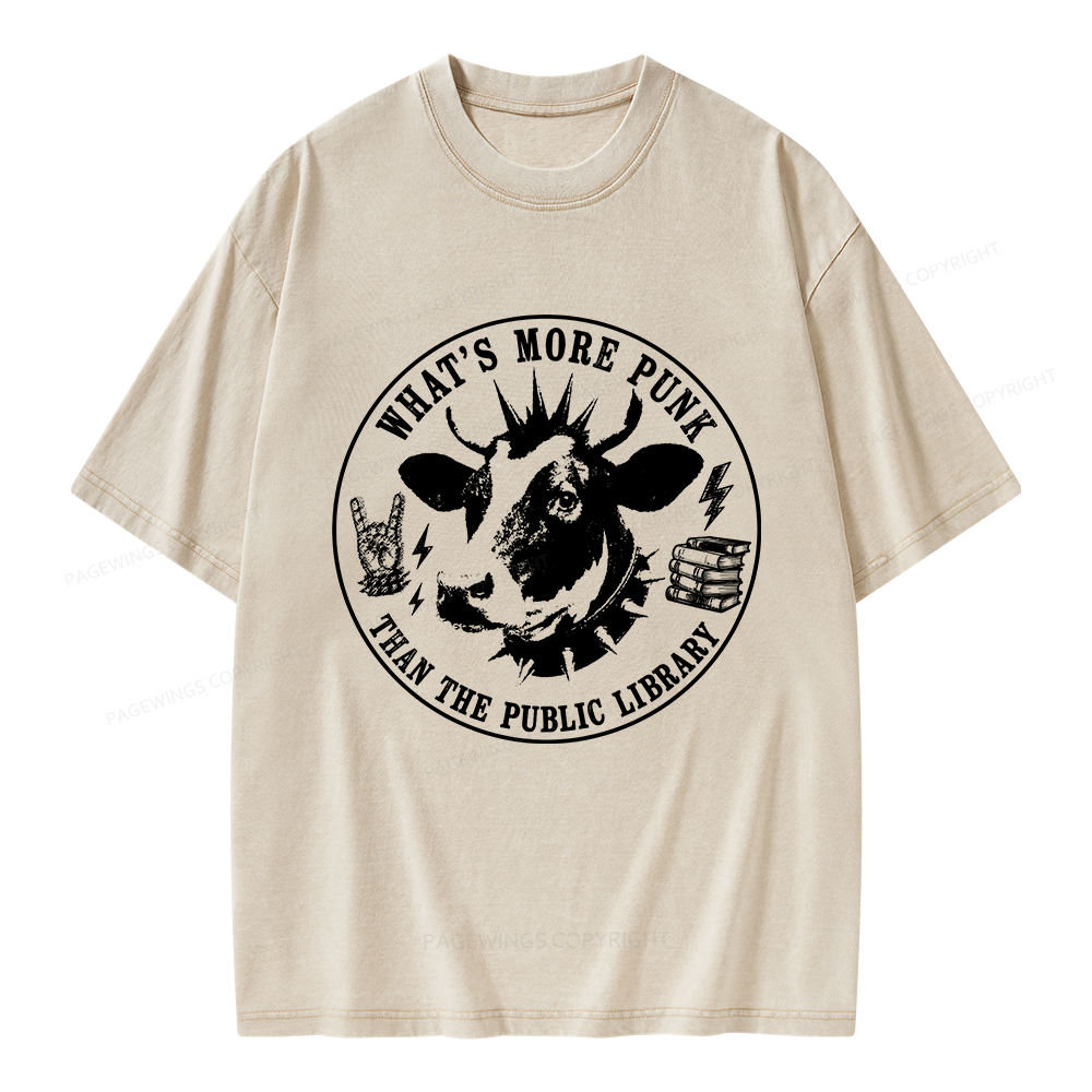Pagewings What's More Punk Than The Public Library Unisex Washed T-shirt