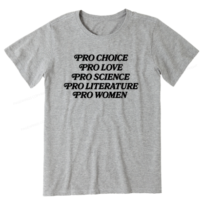 Pagewings Pro Choice Love Science Literature Unisex Classic T-shirt