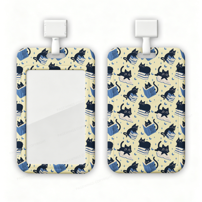 Pagewings Reading Cat ABS Badge Holder