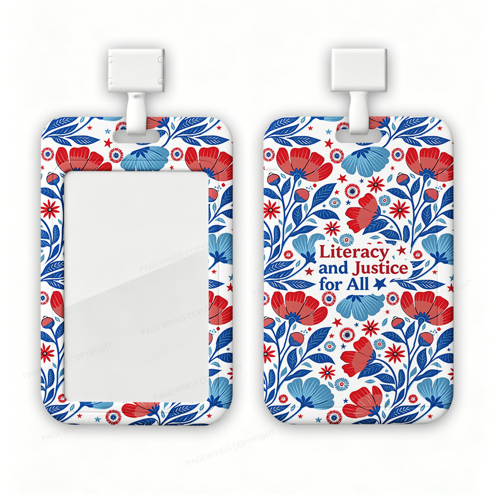 Pagewings Literacy And Justice For All ABS Badge Holder