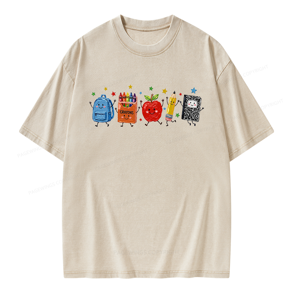 Pagewings It's a Good Day for Learning Unisex Washed T-shirt