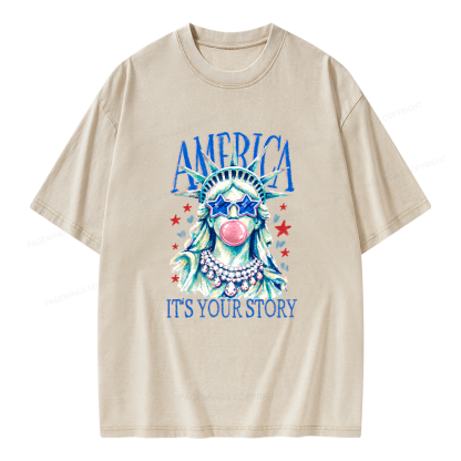 Pagewings It’s Your Story Unisex Washed T-shirt